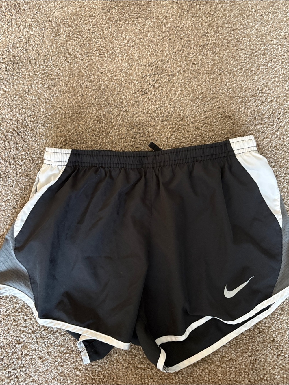Nike Black Athletic Shorts with White Trim